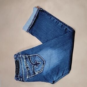 Rock Revival Size 28 Charlotte Denim Capri Jeans Made for Buckle Exc. Used Cond.
